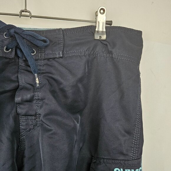 Quiksilver Men's Navy Blue Cargo Board Shorts Size 33 Swim - Picture 6 of 9
